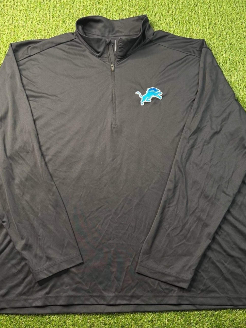 Black Quarter-Zip Pullover with Blue Lion Logo